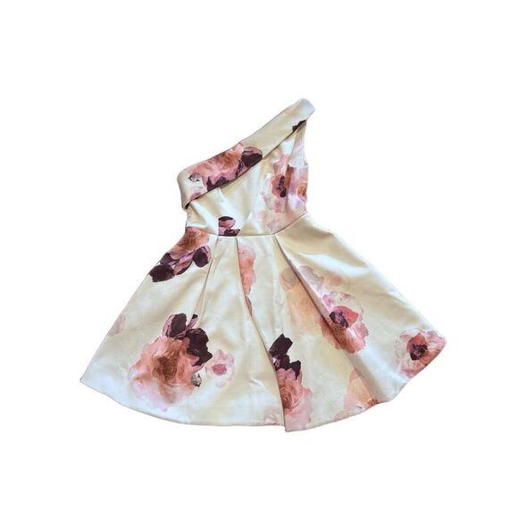 Keepsake Floral One Shoulder A-Line Dress Medium Homecoming Dress Feminine - Picture 2 of 9